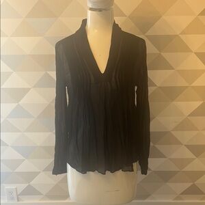 Rag & Bone Long Sleeve Black Blouse